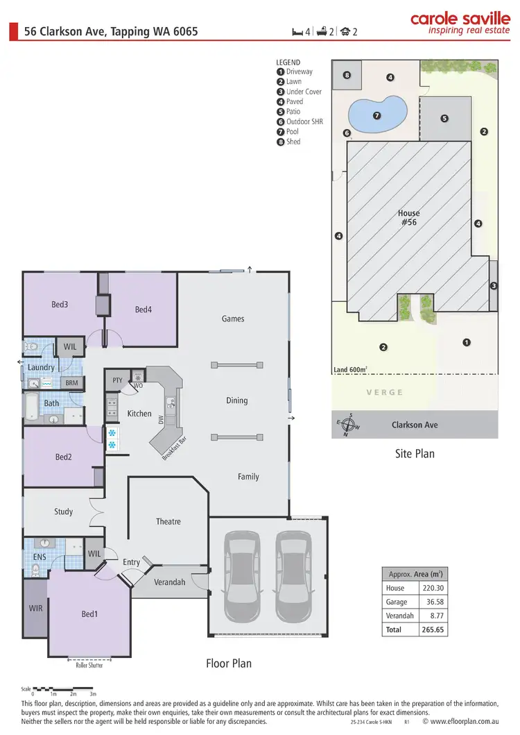 Floorplan of Homely house listing, 56 Clarkson Avenue, Tapping WA 6065
