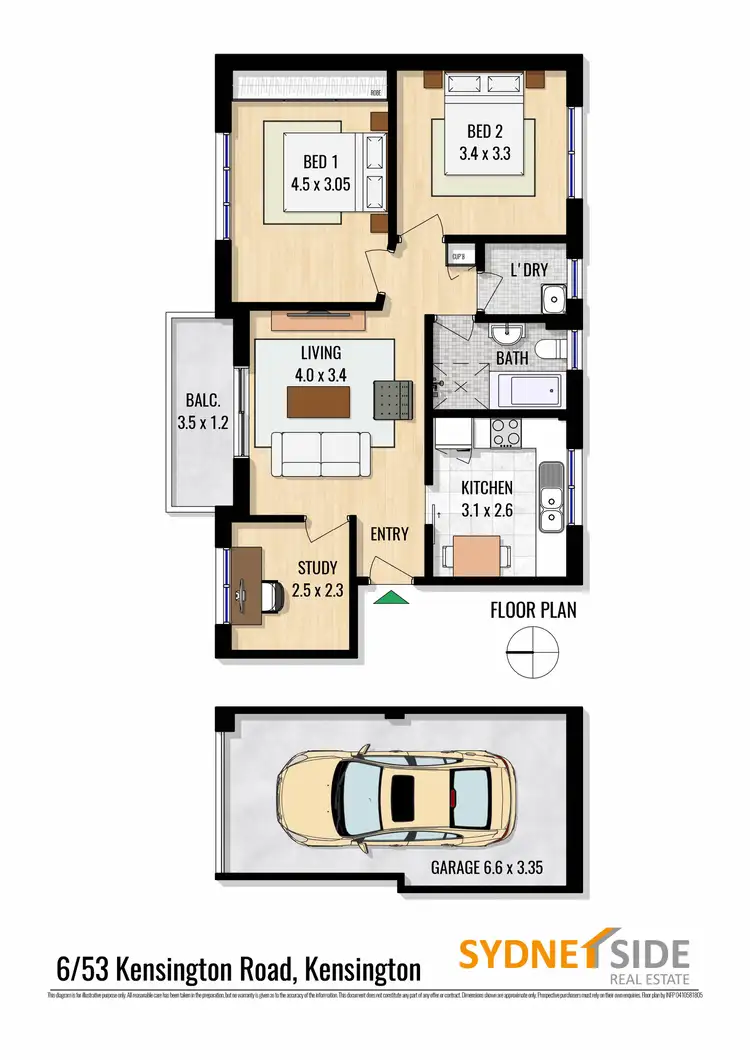Floorplan of Homely apartment listing, 6/53 Kensington Road, Kensington NSW 2033