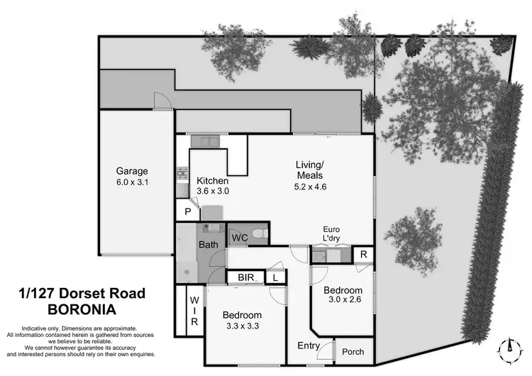 Floorplan of Homely unit listing, 1/127 Dorset Road, Boronia VIC 3155