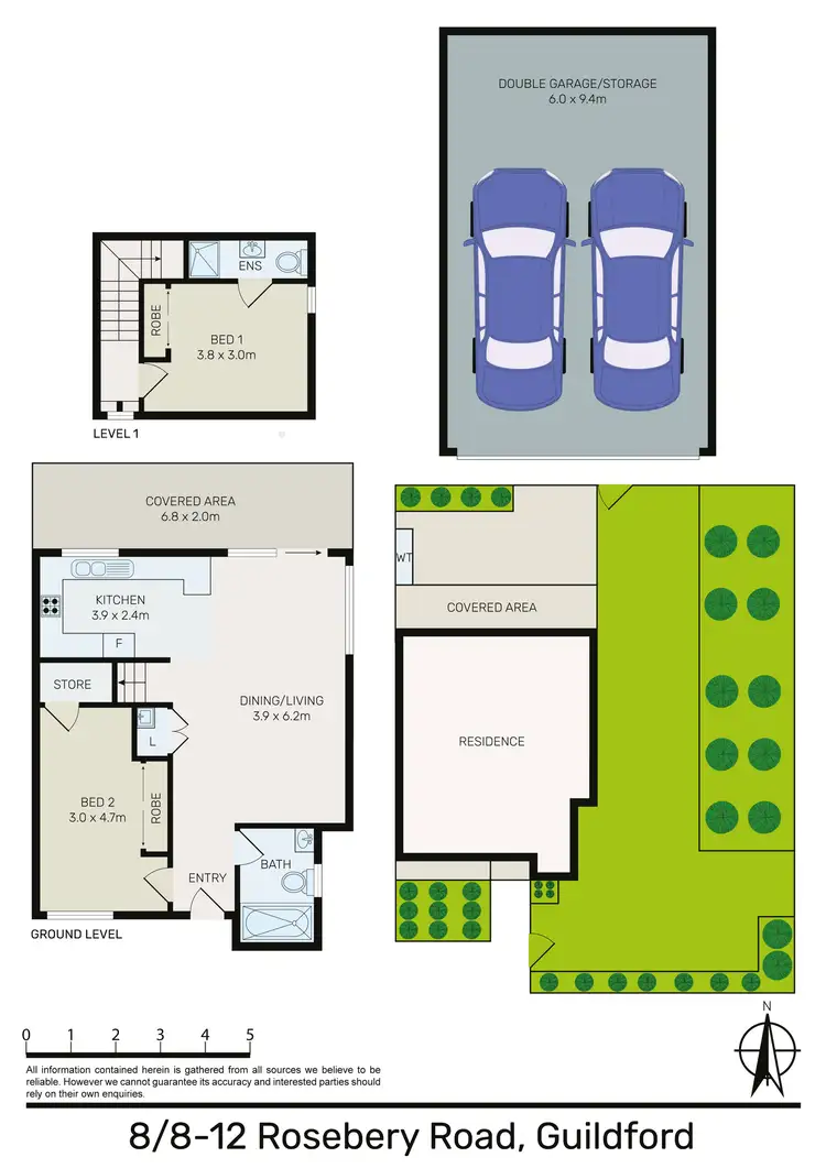 Floorplan of Homely townhouse listing, 8/8-12 Rosebery Road, Guildford NSW 2161