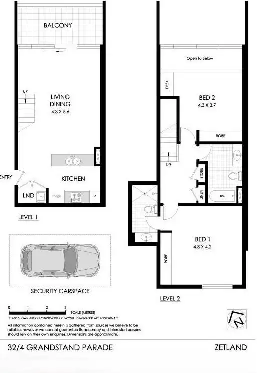 Floorplan of Homely apartment listing, 32/4 Grandstand Parade, Zetland NSW 2017