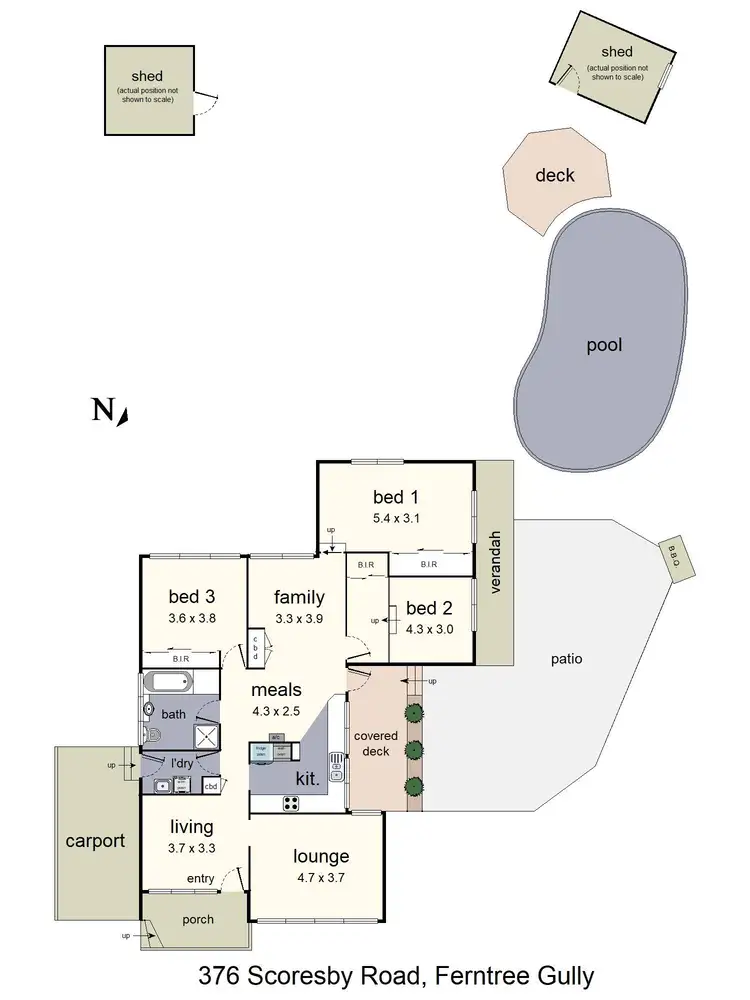 Floorplan of Homely house listing, 376 Scoresby Road, Ferntree Gully VIC 3156