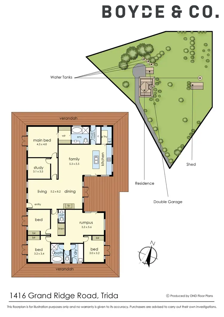 Floorplan of Homely rural property listing, 1416 Grand Ridge Road, Trida VIC 3953