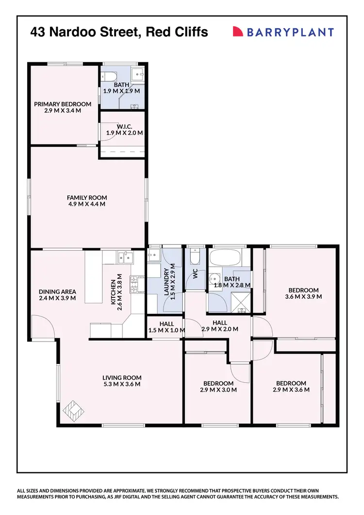 Floorplan of Homely house listing, 43 Nardoo Street, Red Cliffs VIC 3496