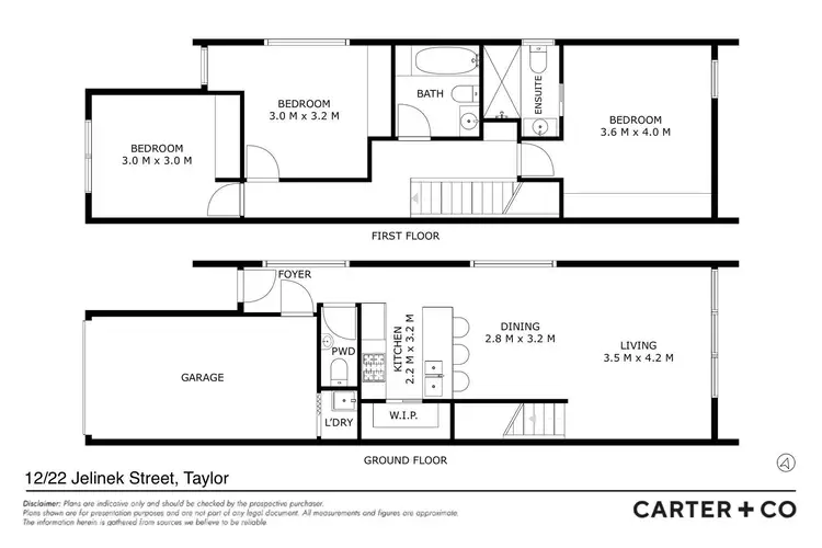 Floorplan of Homely townhouse listing, 12/22 Jelinek Street, Taylor ACT 2913