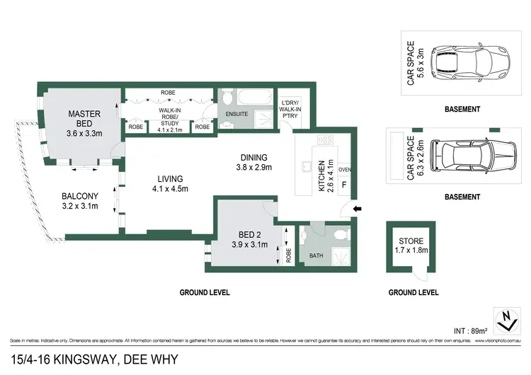 Floorplan of Homely unit listing, 15/4-16 Kingsway, Dee Why NSW 2099