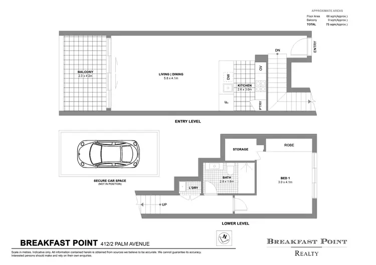 Floorplan of Homely apartment listing, 412/2 Palm Avenue, Breakfast Point NSW 2137
