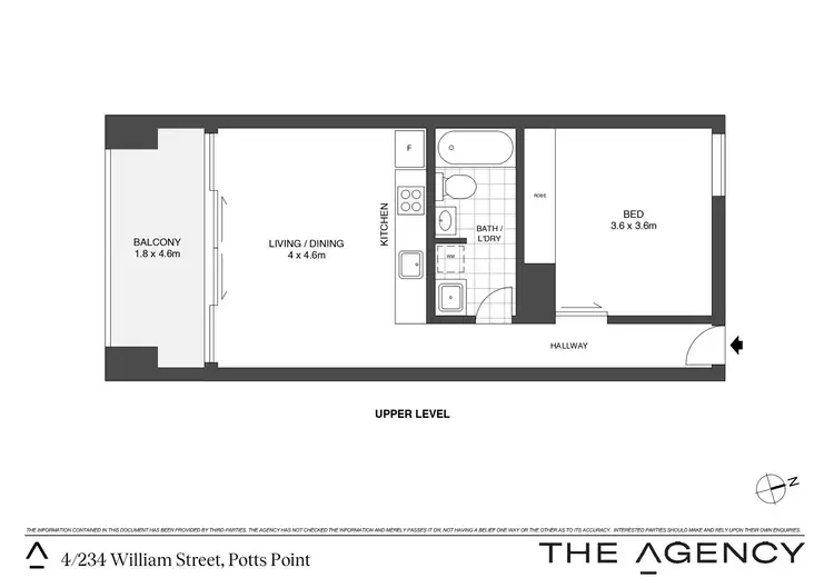 Floorplan of Homely apartment listing, 4/234 William Street, Potts Point NSW 2011