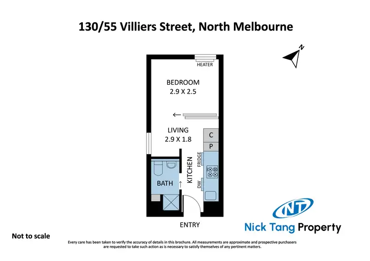 Floorplan of Homely apartment listing, 130/55 Villiers Street, North Melbourne VIC 3051
