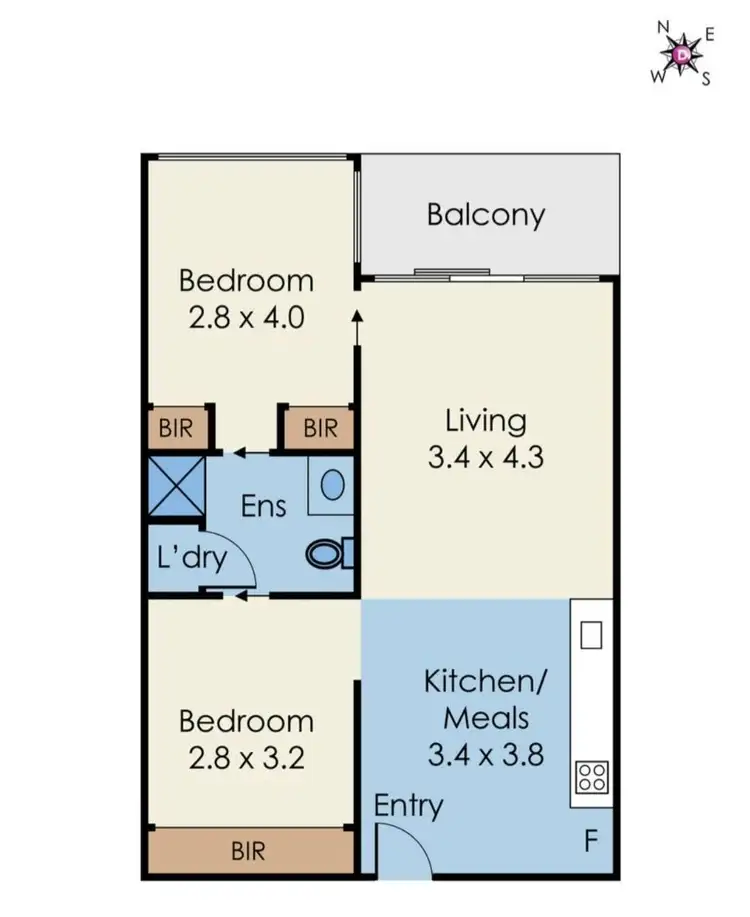 Floorplan of Homely apartment listing, 1413/39 Coventry Street, Southbank VIC 3006