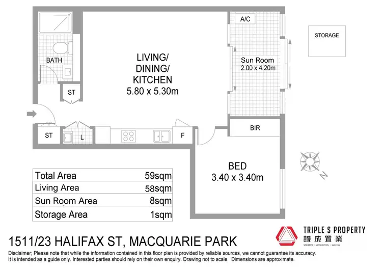Floorplan of Homely apartment listing, 1511/23 Halifax Street, Macquarie Park NSW 2113