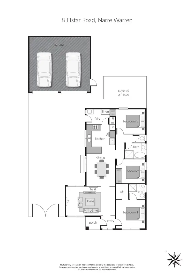 Floorplan of Homely house listing, 8 Elstar Road, Narre Warren VIC 3805