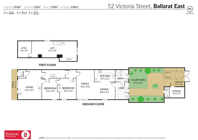 Floorplan of Homely house listing, 52 Victoria Street, Ballarat East VIC 3350