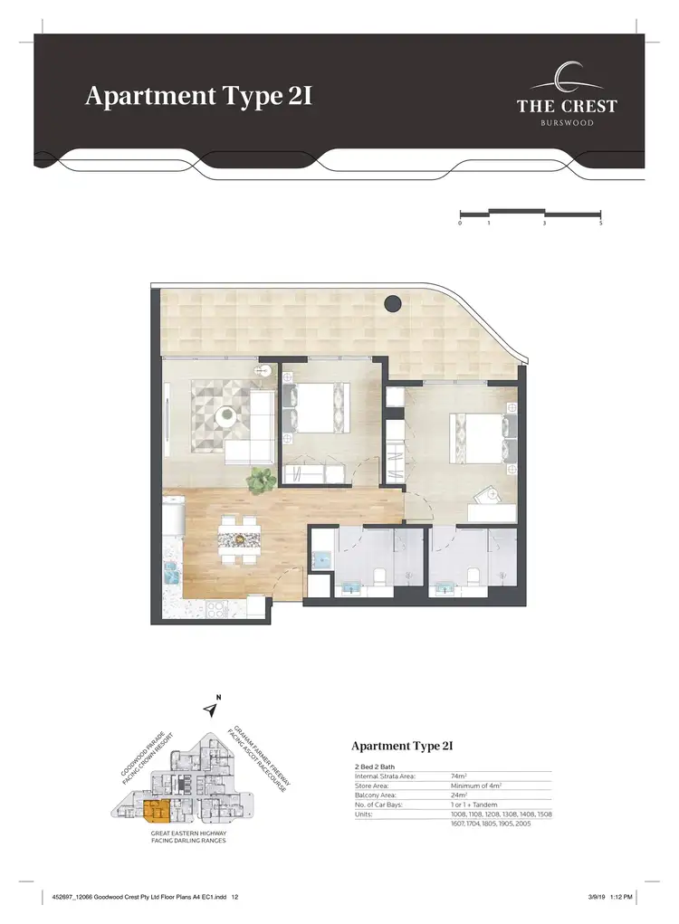 Floorplan of Homely apartment listing, 1208/118 Goodwood Parade, Burswood WA 6100