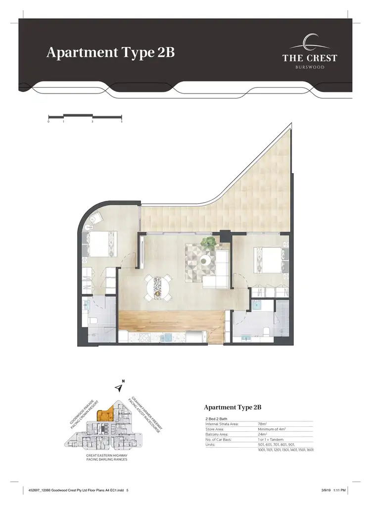 Floorplan of Homely apartment listing, 1001/118 Goodwood Parade, Burswood WA 6100
