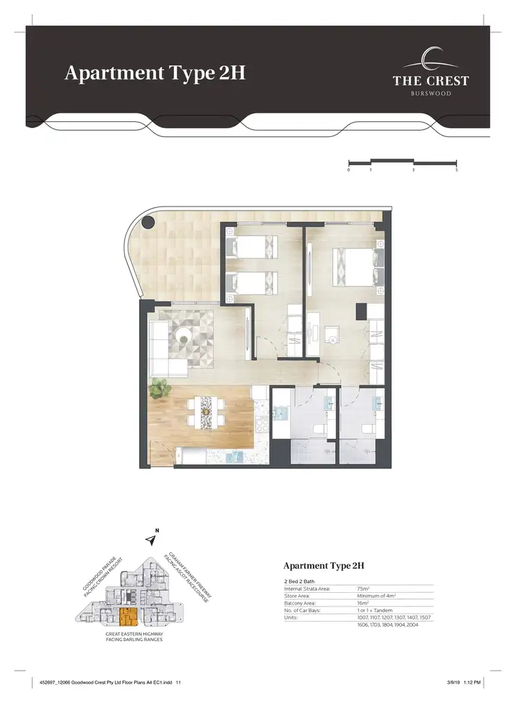 Floorplan of Homely apartment listing, 1507/118 Goodwood Parade, Burswood WA 6100