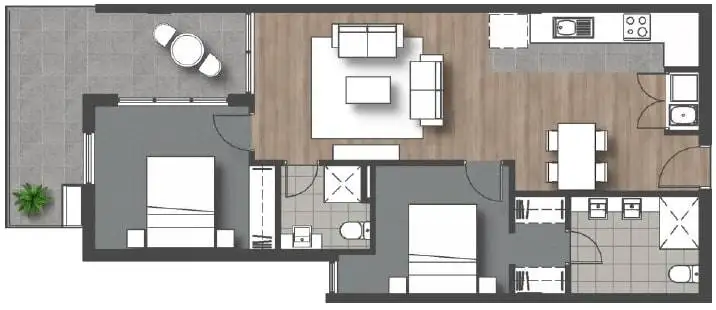 Floorplan of Homely apartment listing, 407/14 Leila Street, Cannington WA 6107