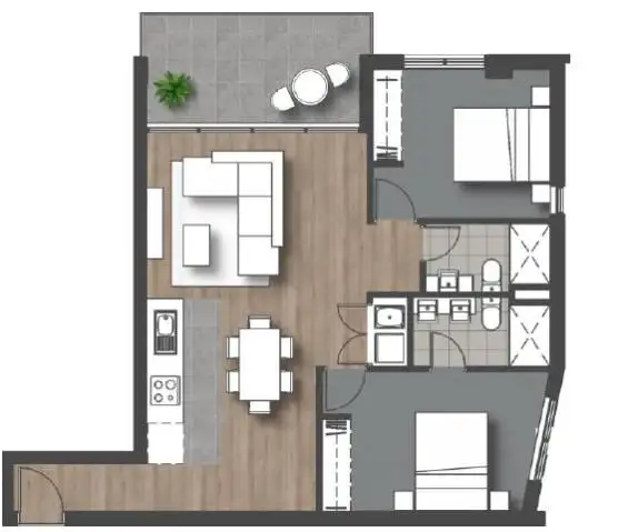 Floorplan of Homely apartment listing, 414/14 Leila Street, Cannington WA 6107