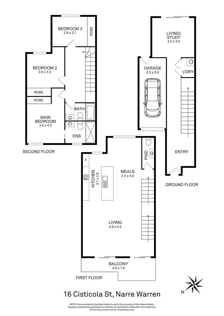Floorplan of Homely house listing, 16 Cisticola Street, Narre Warren VIC 3805