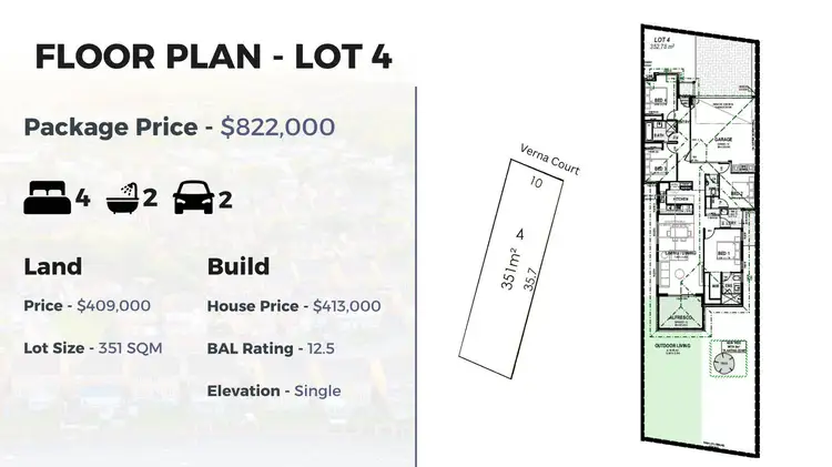 Floorplan of Homely land listing, 34 Verna Court, Cockburn Central WA 6164