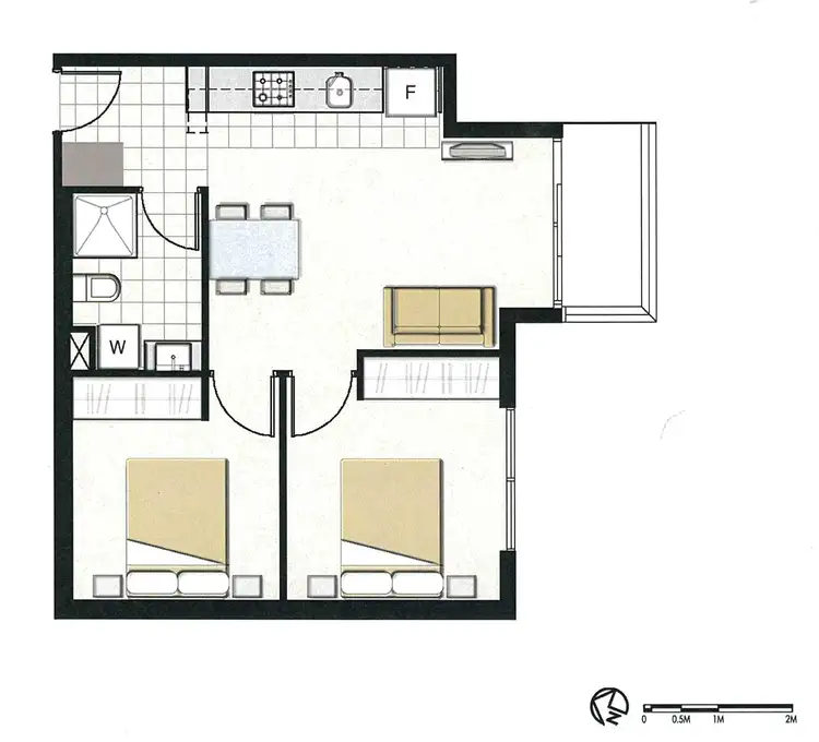 Floorplan of Homely apartment listing, 2308/5 Sutherland Street, Melbourne VIC 3000