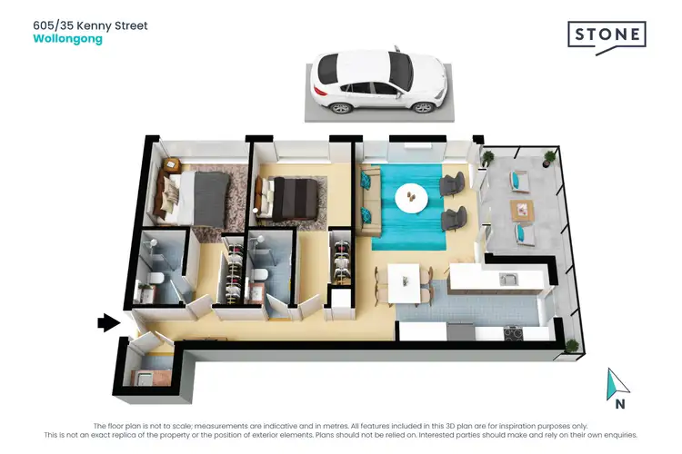 Floorplan of Homely apartment listing, 605/35 Kenny Street, Wollongong NSW 2500