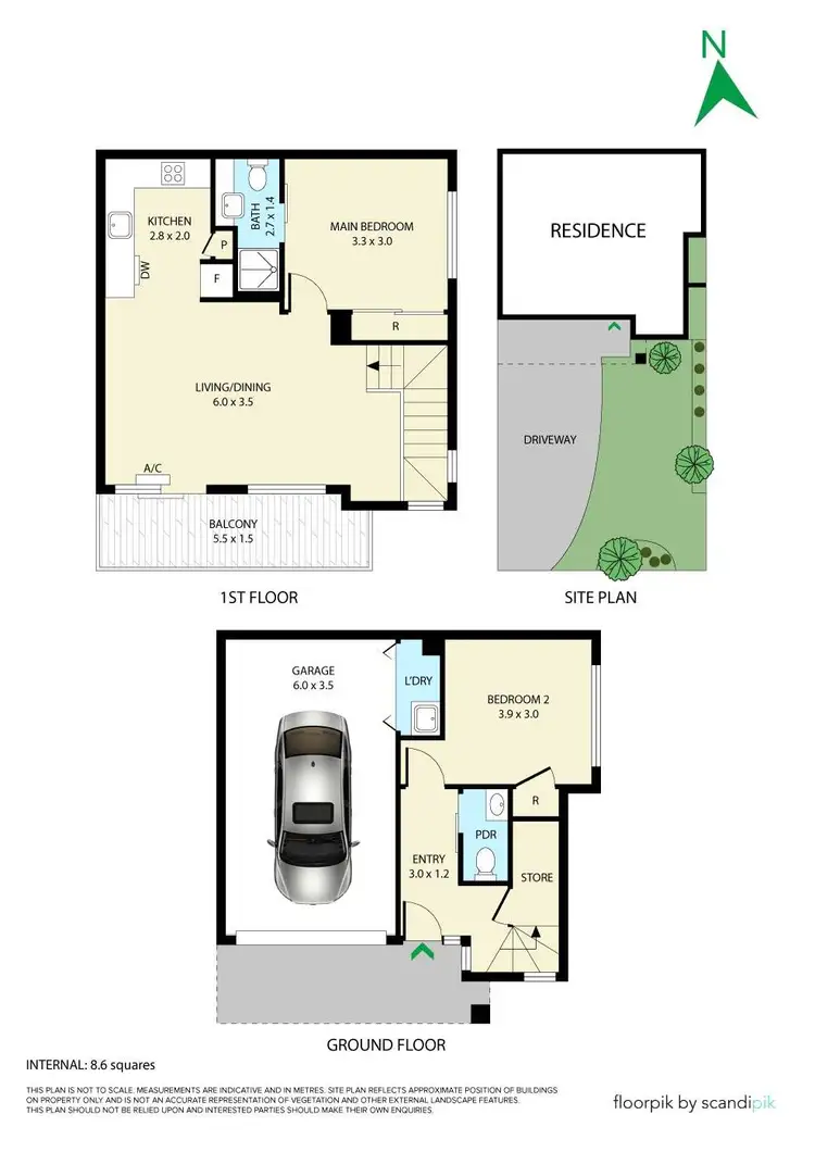 Floorplan of Homely townhouse listing, 2/6 Laurel Avenue, Boronia VIC 3155