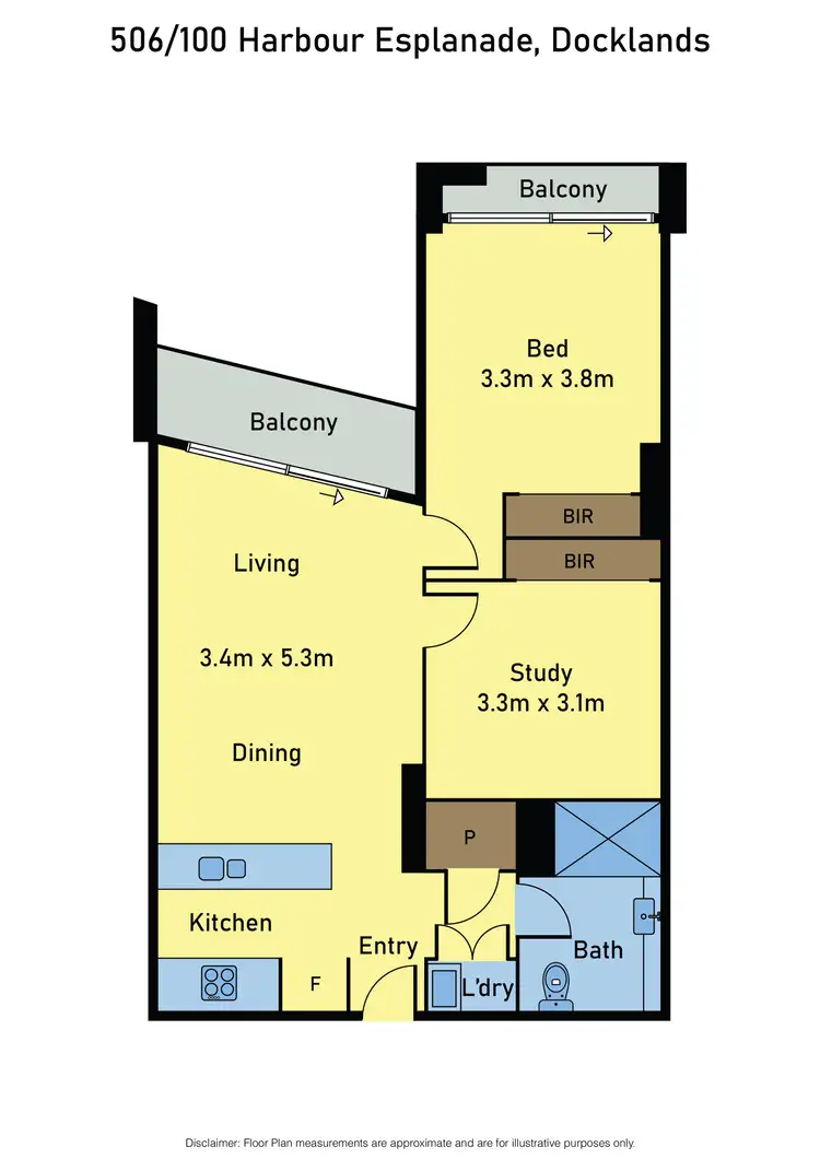 Floorplan of Homely apartment listing, 506/100 Harbour Esplanade, Docklands VIC 3008