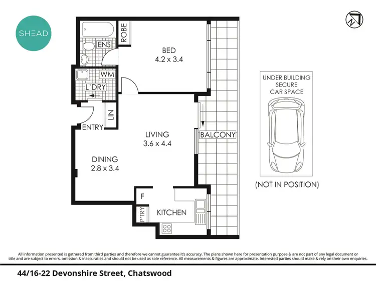 Floorplan of Homely unit listing, 44/16-22 Devonshire Street, Chatswood NSW 2067