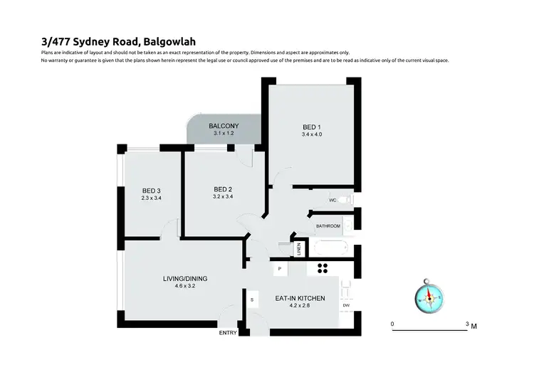 Floorplan of Homely apartment listing, 3/477 Sydney Road, Balgowlah NSW 2093