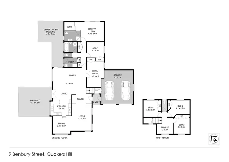 Floorplan of Homely house listing, 9 Benbury Street, Quakers Hill NSW 2763