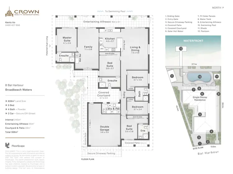Floorplan of Homely house listing, 8 Bal Harbour, Broadbeach Waters QLD 4218