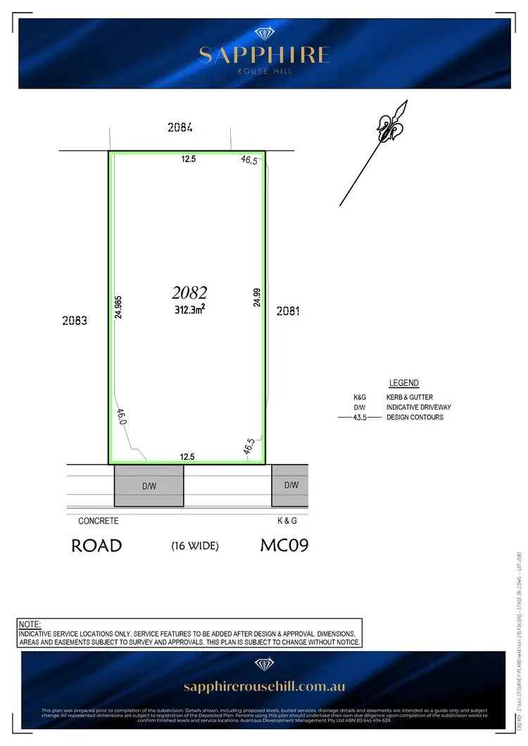 Floorplan of Homely land listing, Lot 2082/259 Riverstone Road, Rouse Hill NSW 2155