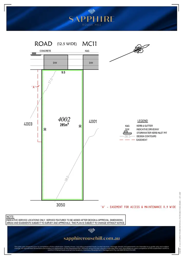 Floorplan of Homely land listing, Lot 4002/259 Riverstone Road, Rouse Hill NSW 2155
