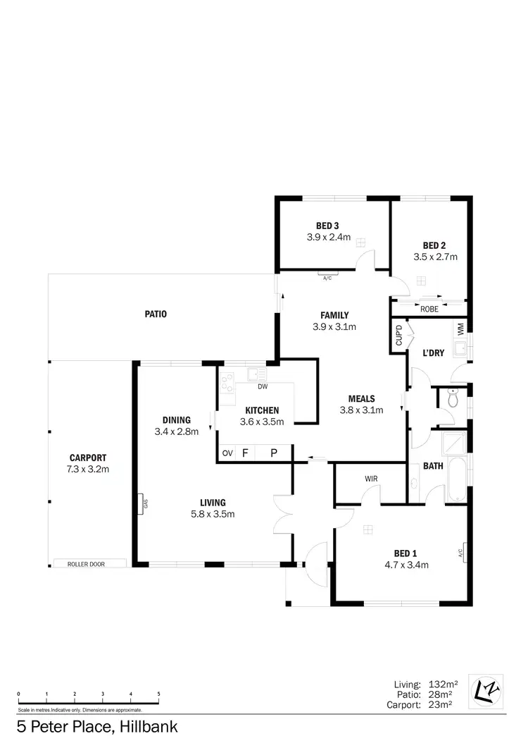 Floorplan of Homely house listing, 5 Peter Place, Hillbank SA 5112