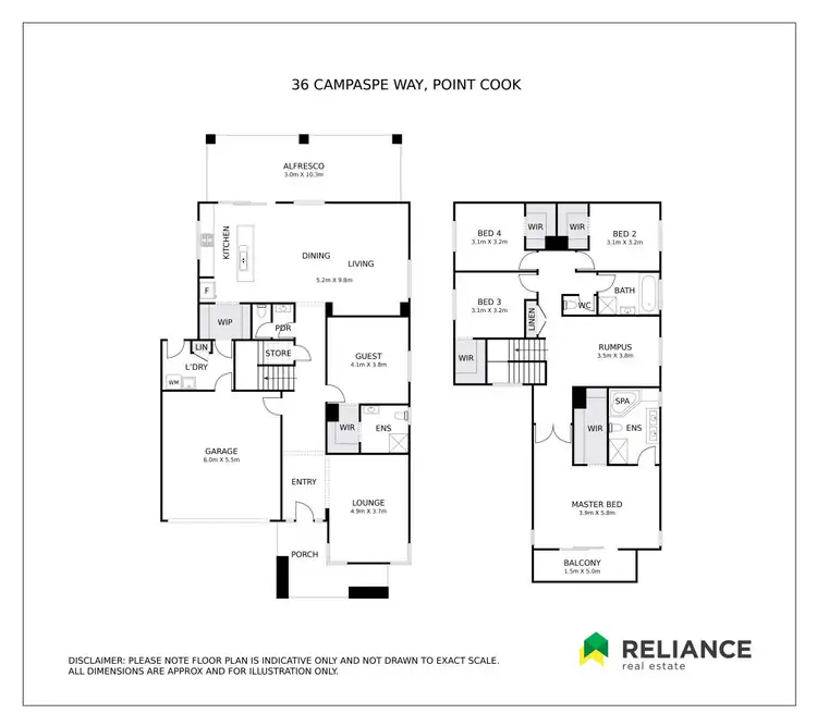 Floorplan of Homely house listing, 36 Campaspe Way, Point Cook VIC 3030