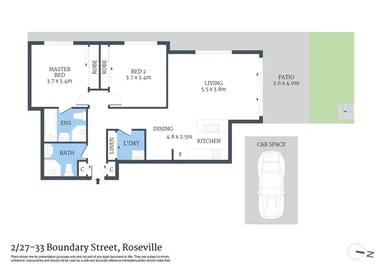 Floorplan of Homely apartment listing, 2/27-33 Boundary Street, Roseville NSW 2069