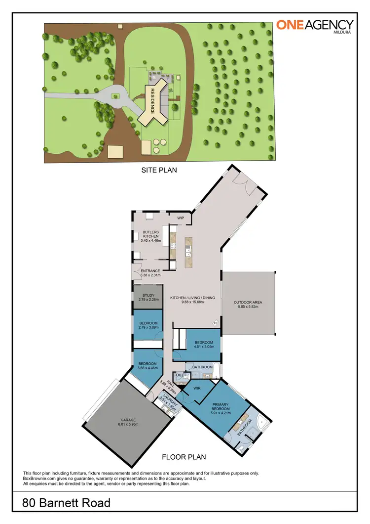 Floorplan of Homely house listing, 80 Barnett Road, Red Cliffs VIC 3496