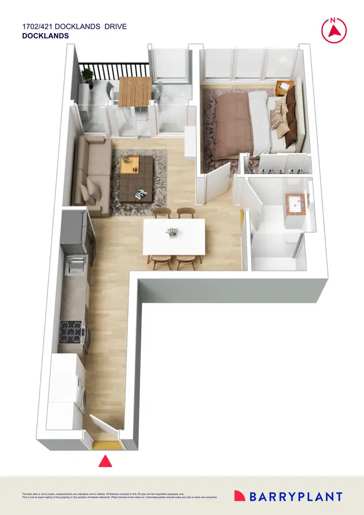 Floorplan of Homely apartment listing, 1702/421 Docklands Drive, Docklands VIC 3008