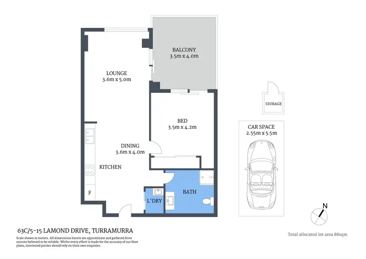 Floorplan of Homely apartment listing, 63/5-15C Lamond Drive, Turramurra NSW 2074