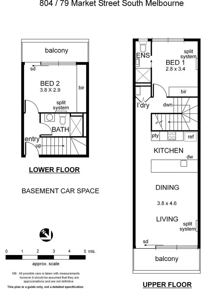 Floorplan of Homely apartment listing, 804/79 Market Street, South Melbourne VIC 3205