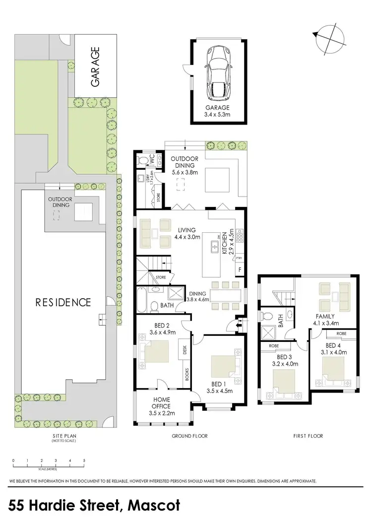 Floorplan of Homely house listing, 55 Hardie Street, Mascot NSW 2020