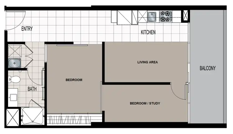 Floorplan of Homely apartment listing, 2010/8 Downie Street, Melbourne VIC 3000