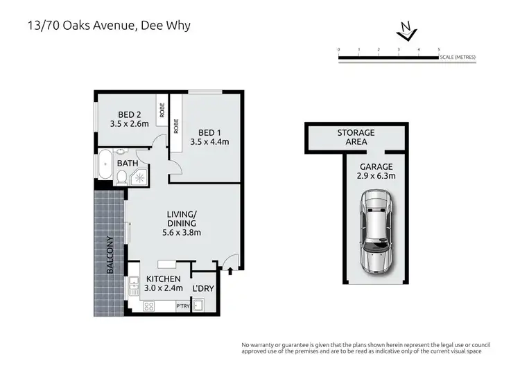Floorplan of Homely unit listing, 13/70 Oaks Avenue, Dee Why NSW 2099