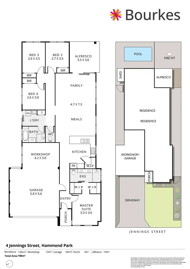 Floorplan of Homely house listing, 4 Jennings Street, Hammond Park WA 6164