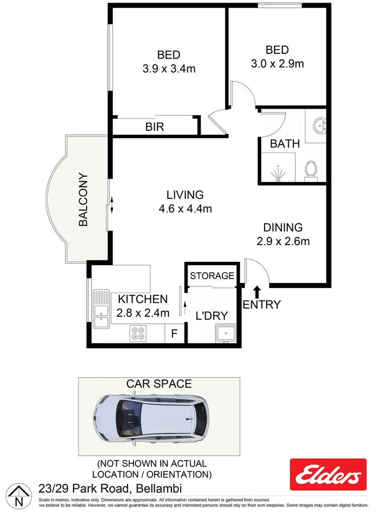 Floorplan of Homely unit listing, 23/29 Park Road, Bellambi NSW 2518