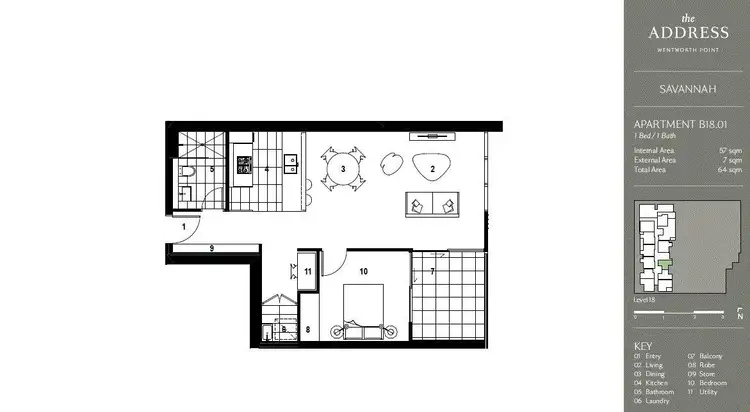 Floorplan of Homely apartment listing, 1501/13 Verona Drive, Wentworth Point NSW 2127