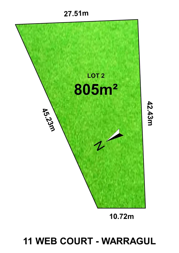 Floorplan of Homely land listing, 11 Web Court, Warragul VIC 3820