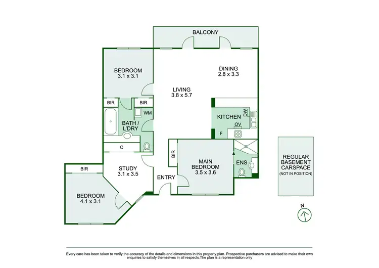 Floorplan of Homely apartment listing, 32/100 Commercial Road, South Yarra VIC 3141