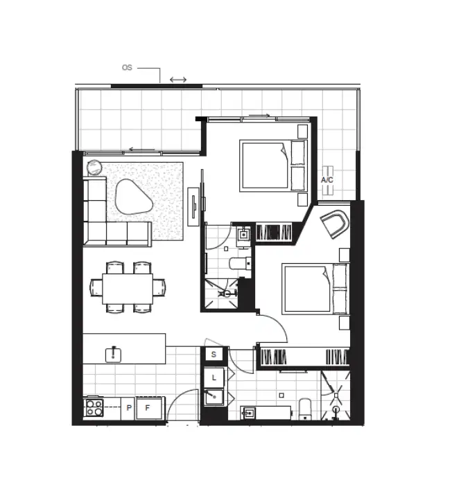 Floorplan of Homely unit listing, 406/253 Northbourne Avenue, Lyneham ACT 2602